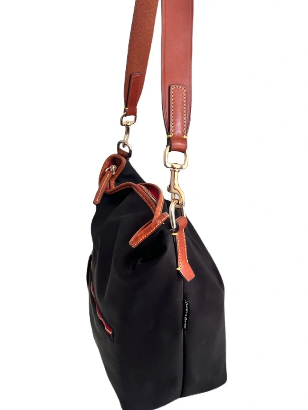 Dooney & Bourke Black Nylon ‘Wayfarer’ Hobo Bag